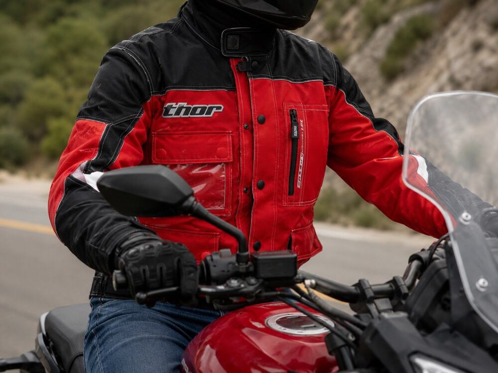 Thor Phase MX Enduro Motorcycle Jacket Red Black Adult L Motocross Riding Gear